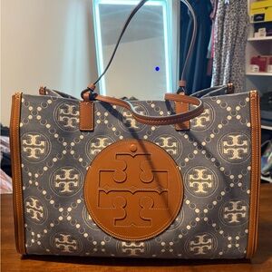 Tory Burch Ella T monogram denim tote